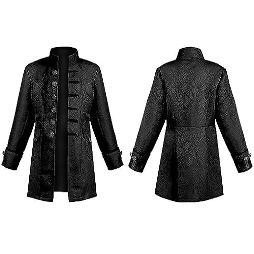 Generisch Sudadera para niños, suéter para niños, Steam Punk Pi, chaquetas de Halloween, clásico, cosplay, gótico, cola de golondrina, abrigo medieval, disfraz para musical escolar, Negro , 6-7 años | Ya disponible en tu tienda friki favorita! En mundofriki.es!
