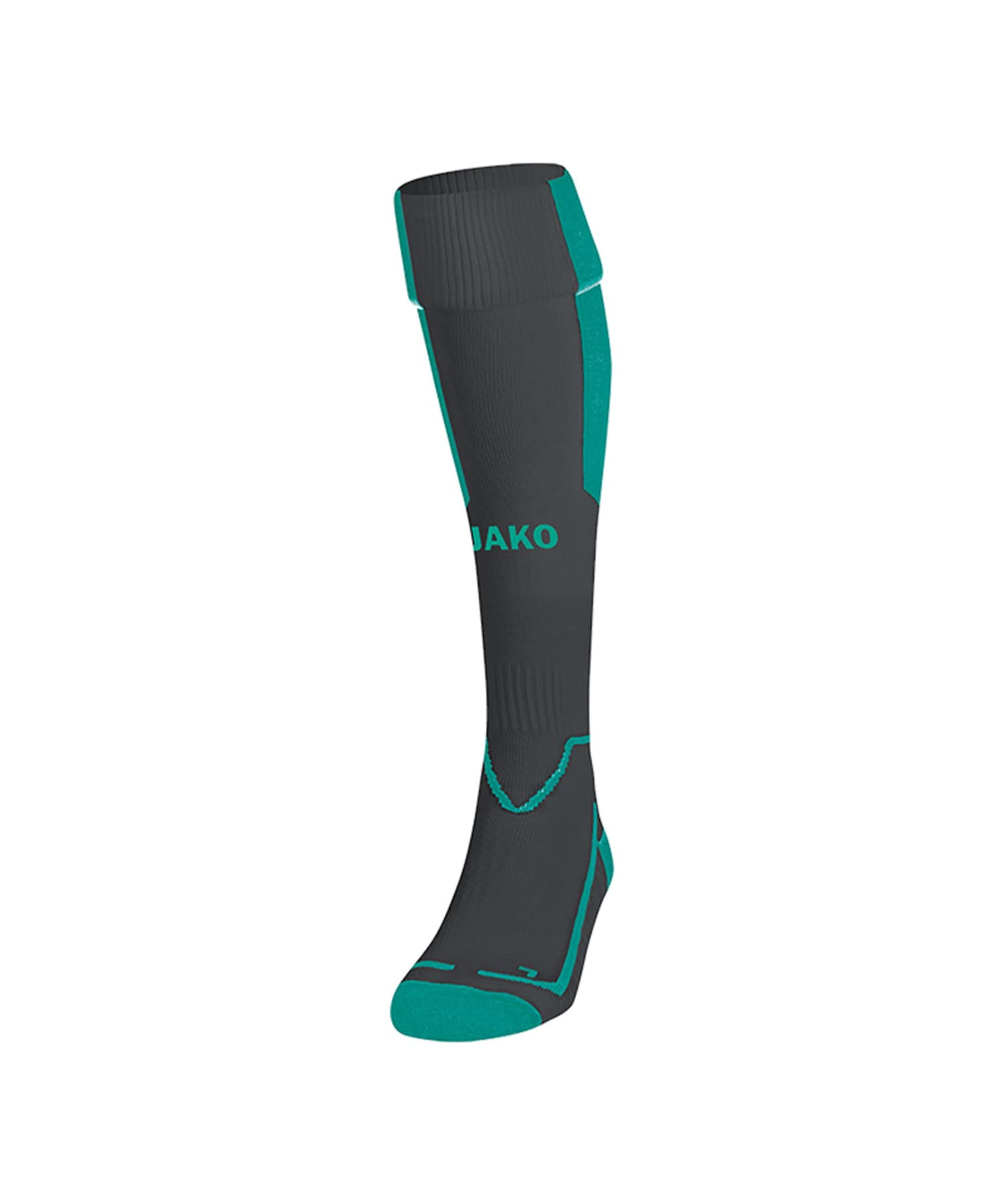 JAKO Lazio Socks Unisex Socks - Anthracite/Turquoise, 5 (43-46)