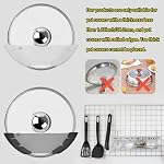 5 Pcs Universal Pot Lid Organizer for Cabinet Door, Black Rack - Image 4