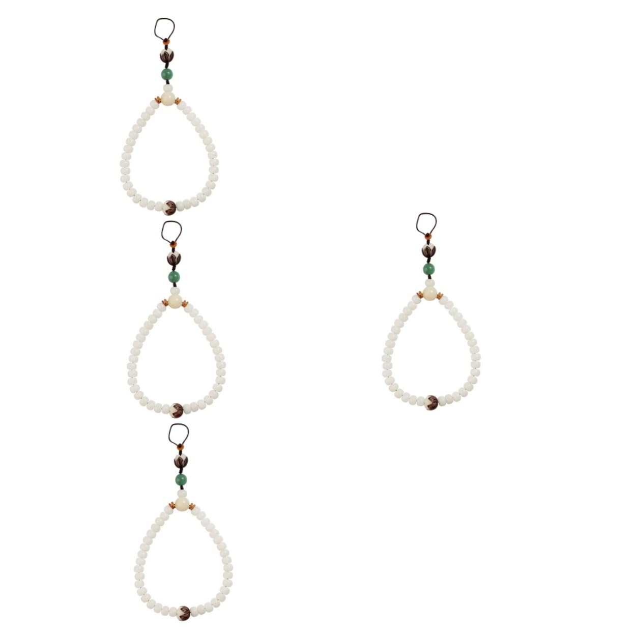 Gadpiparty 4piezas Cuerda Colgante De Perlas Para Teléfono De Muñeca De Lanyard Para Móvil Antipérdida Accesorio Para Llaves y Para
