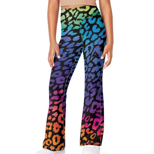 Upetstory Girls Flare Leggings Athletic Dance Running Pants Size 5-14 Years3