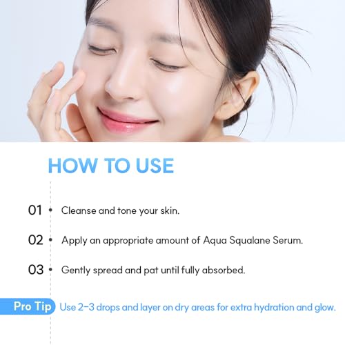 Image of S.NATURE AQUA SQUALANE SERUM | Deeply hydrated Facial Serum for All Skin Type, Soothing, Pore Tightening and Sebum control Benefits, Korean Skin Care (1.69 Fl.Oz)
