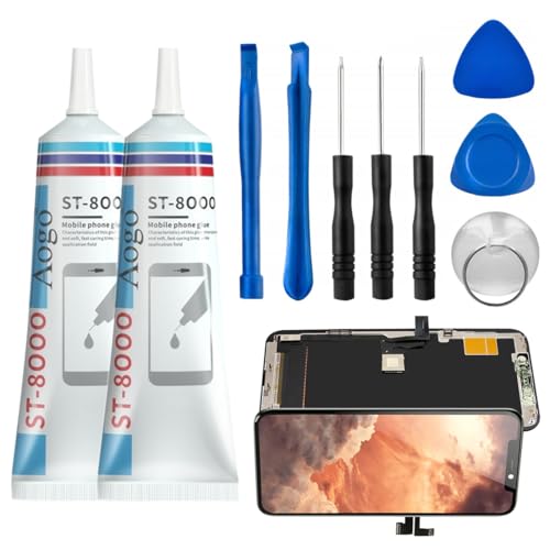 MOLZINY 2 Piezas 15ml Pegamento Movil Pegamento para Pantalla Movil Con Herramientas de Mantenimiento Pegamento para Textil Pegamento Decoracion Funda Movil Glue Aplicable para Computadoras Metal