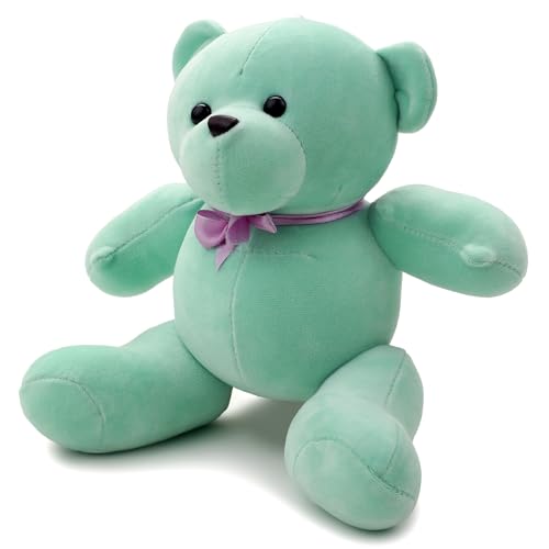 Image of Soft Green Teddy Plush Toy for Kids Stuffed Soft Toy with Cute Hug-Friendly Plush for Babies, Toddlers & Children Safe, Lightweight & Easy to Clean (35CM)
