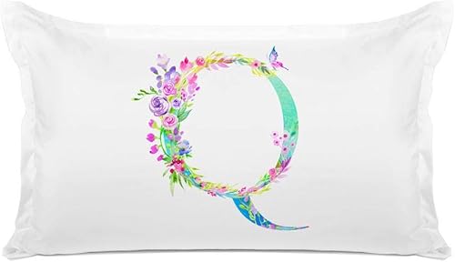 Miniatura 6 de Di Lewis Pillowcase - Floral Watercolor Monogram Letter B Pillow Case - Hypoallergenic, Breathable, Anti Wrinkle, White - 20x30 Standard Queen