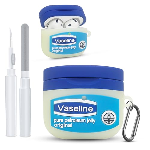 Headphone-Case-for-AirPods-4-Case-with-Cleaner-Kit-Soft-Silicone-Protective-Cover-with-Keychain-Full-Protective-Case-for-Men-Women-Girls-Compatible-with-Apple-Latest-AirPods-4th-Case2024-Blue