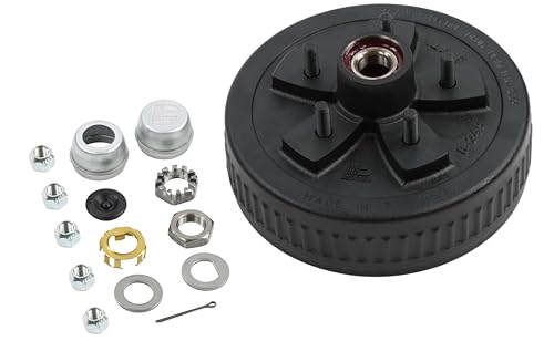 Dexter Pre-Greased Trailer Hub-Drum Kit 3.5K Axle 5-5.00 Bolt Center 1/2