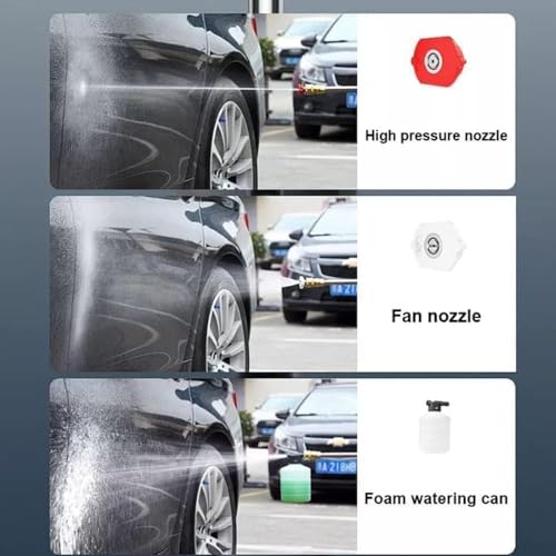 Image of Cordless 48V Electric Car Pressure Washer with 12000mAh Battery | Portable Power Washer Gun with Accessories for Car, Bike & Home Cleaning
