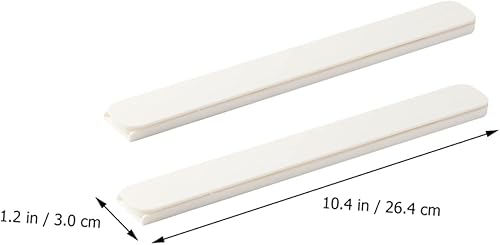 Miniatura 2 de DOITOOL 2 guías de plástico para cajones de 10.38 pulgadas, color blanco, autoadhesivas, riel extraíble para gabinetes, estantes, canastas,