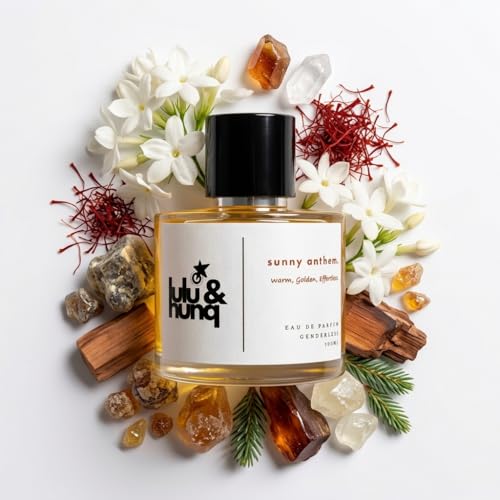Image of LULU & HUNQ Sunny Anthem Perfume for Men & Women 100ml | 12 Hours Long Lasting Eau De Parfum Premium Luxury Smell | Best Unisex Perfume | Floral Citrus Fragrance | Gifts for Love