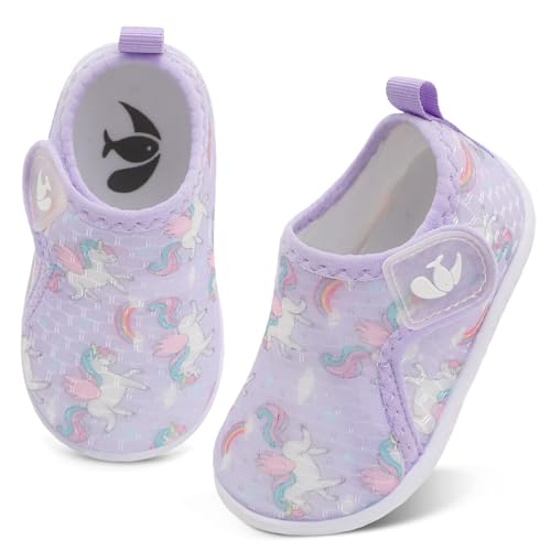 Image of FEETCITY Baby Boys Girls Water Shoes Beach Quick Dry Swim Barefoot Aqua Socks Outdoor Athletic Pool Shoes Breathable