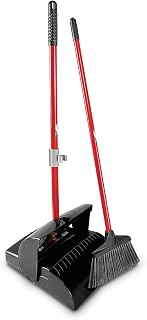 Libman 917 Professional Lobby Broom & Closed-Lid Dustpan - Easy Storage, Molded Teeth for Clean Sweeps, USA Made