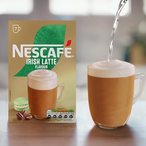 Image of NESCAFE Irish Latte Instant Coffee 7 Sachets, 100percent Responsibly Sourced Coffee Pack of 1