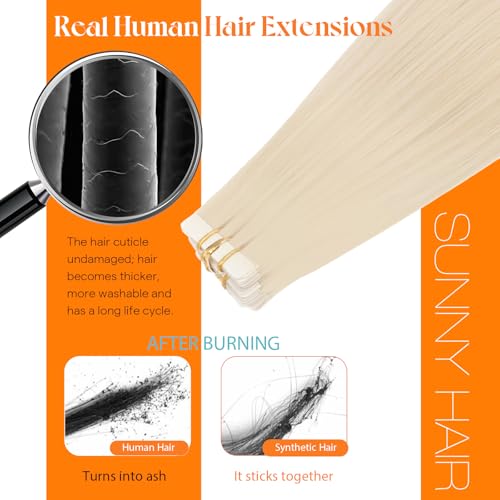 Image of Sunny Hair Tape in Hair Extensions 22Inch Long Bleach Blondeonde