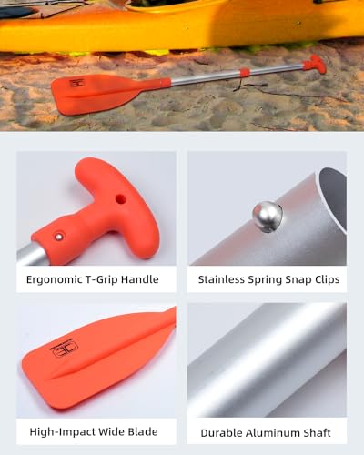 oceanbroad telescoping emergency paddle 213939-423939assembling required263939-543939 aluminium shaft for kayaking boating canoeing river tubing