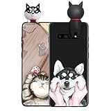 Eouine 3D Doll Phone Case for Samsung Galaxy S20 FE 4G/5G [6.5'] Black Soft Silicone Case with Cute Animal Toy & Cartoon Pattern,Anti-Scratch Shockproof Soft Bumper Cover for Samsung S20 FE
