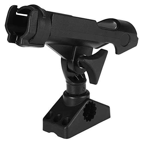 KKmoon Suporte ajustável para varas de barco de pesca Rack 360 graus giratório caiaque suporte para