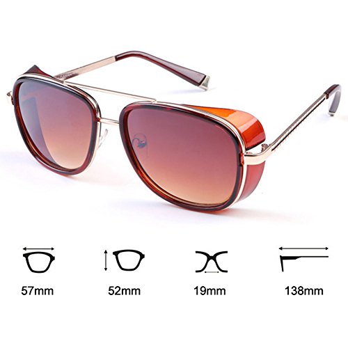 Deylay Steampunk Occhiali da sole delle donne