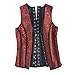 HUAMYTH Mens Corset Vest Wasit Trainer Red Print Medieval Waistcoat Lace Up Bones Formal Tops Wedding Stage (US, Alpha, Medium, Regular, Regular, Red Print)