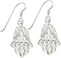 Pendientes colgantes mano de Fátima Plata de Ley