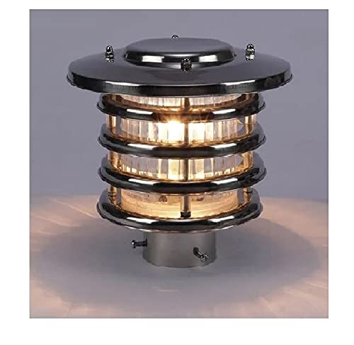 DENICRAAS Metal Waterproof Decorative Outdoor Gate Light for Home Gate/Lamp Post/Porch/Stone Pillar (Silver)-AC-image-21