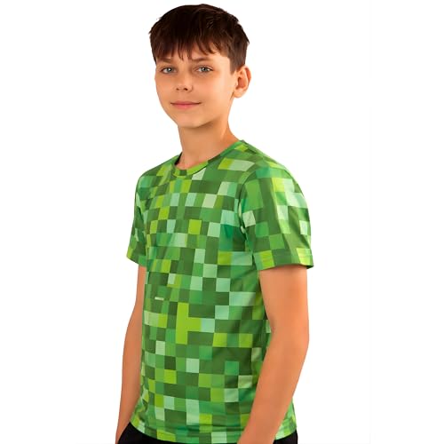 Disfraz Pixel Green Face para Niños y Niñas miniatura 4