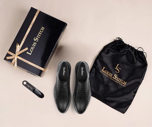 Image of LOUIS STITCH Genuine Leather Shoes for Men | Formal Shoes for Men | EVA Sole Comfort Cushion| LSFX-JB