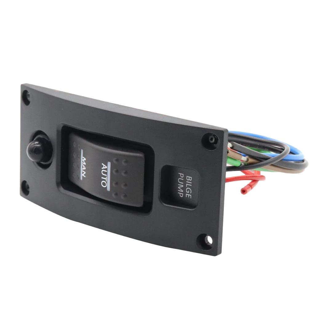 MYADDICTION Marine Boat Bilge Pump Switch Panel Deck Cleaning Control Panel + Backlight-image-6