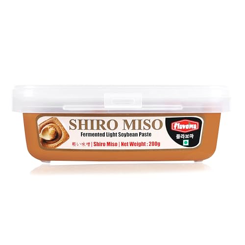 Image of Flavoma Shiro Miso Fermented Light Soybean Paste, 200g [ White Soybean Paste | Preservative-Free | Japanese Style | Perfect ingredient for Korean, Japanese, Chinese & Pan Asian dishes ]