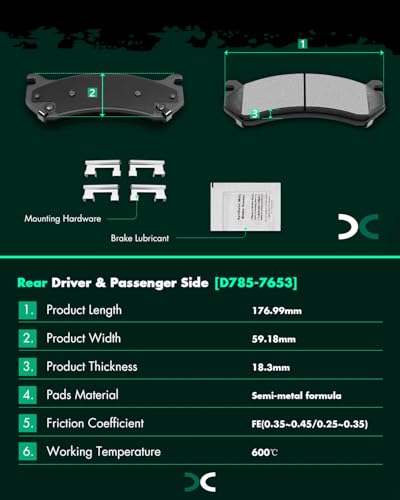 Image of SCITOO Front 12 inch Brake Pads and Rotors Kits Fit For Cadillac For Escalade ESV /EXT,For Chevy For Avalanche 1500 /For Silverado 1500 /For Suburban 1500 /For Tahoe,For GMC For Safari /For Yukon XL 1500