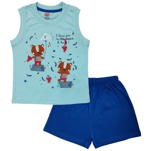 Image of LuvLap Boys Sleeveless T-Shirt & Shorts Set,