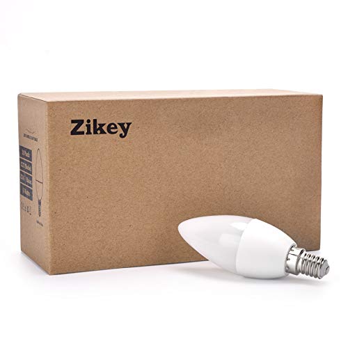 Zikey - Lampadina LED E14 a candela 6 W 3000 K