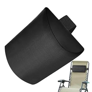Tiajingzi Kopfkissen für Liegestuhl, Kopfkissen, Sonnenliegen-Kissen mit Gurt, Kopfstütze, Nackenkissen, Nackenstütze, weich, abnehmbar, gepolstert, Kopfkissen für Terrasse, Garten, Outdoor