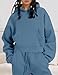 AGERWAY Clothes for Girls Sweatsuit Fall Winter Clothing Sets Fashion Hoodie Sweatshirts and Pants Sets Teenage Girl Clothes 2Pcs Outfits Size 10 12 Grey Blue