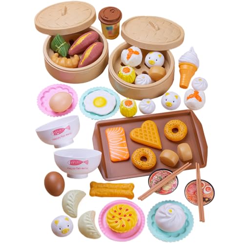 Juego de Comida de Juego de 46 Uds., de Desayuno Chino Dim Sum con Bollos de Vapor, Juguetes de Cocina, Juguetes para de Roles para niños a Partir de 3 años Juego de Comida de Juego de 46 Uds., de Desayuno Chino Dim Sum con Bollos de Vapor, Juguetes de Cocina, Juguetes para de Roles para niños a Partir de 3 años