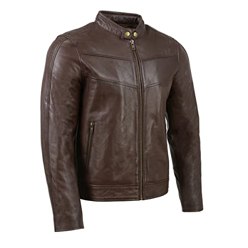 Image of Milwaukee Leather SFM1865 Men's Black Classic Fashion Leather Jacket with Zipper Closure
