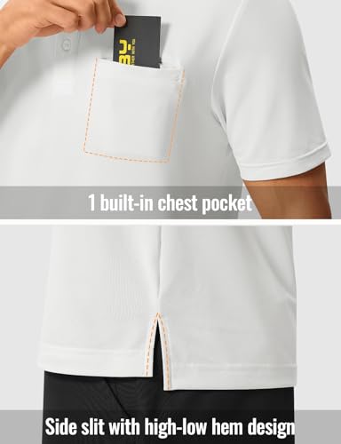 Image of Rdruko Men's Polo Shirts Short Sleeve Quick Dry Outdoor Golf Sports Shirts with Pocket