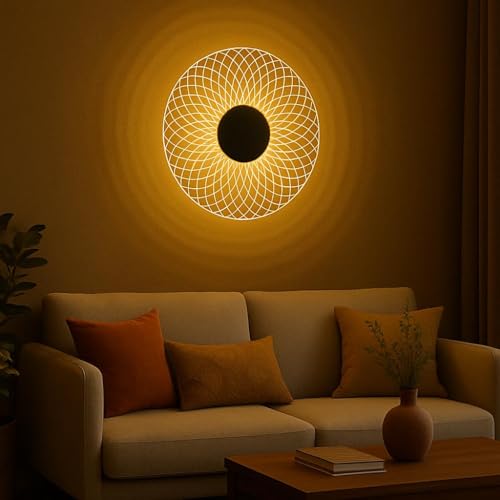 Image of GlowMesh Wall Light for Home Decor | Warm White LED Ceiling Light | Decorative Wall Lamp for Kids, Gift, Party, Home & Office - (1 Pack)