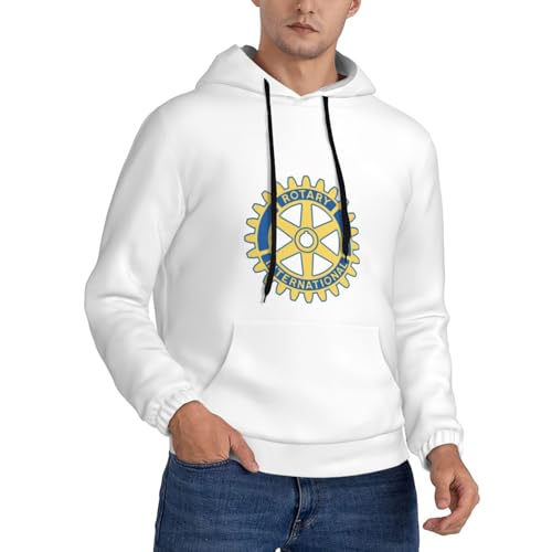 Oicvrct Rotary-International Men's Fleece Lined Hoodie - Ultra-Soft Plush Lined Hooded Sweatshirt with Pocket2