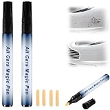 2pcs All Cars Magic Pen, Magic Car Scratch Removal Pen, Weatherproof Touch Up Paint Tool, Car Paint Scratch Remover for All Cars（With 4 pen tips）