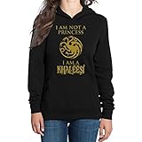 shirtgeil sono khaleesi regina dei draghi, got fans felpa con cappuccio da donna medium nero