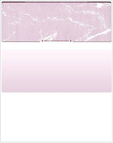 1000 Blank Checks Stock - Check on Top - Burgundy/Marble