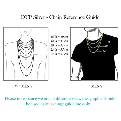 DTPsilver® 925 Sterling Silver Very/Thin Curb Chain/Necklace - Spring Ring or Lobster Clasp - Width: 1.2/1.5/2 mm - Length: 16," 18," 20," 22," 24" Inches3