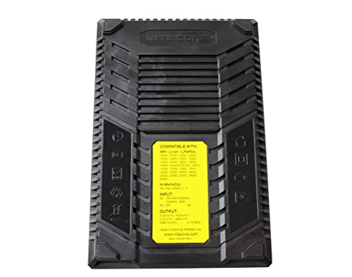 Nitecore SC4 Ladegerät für Li-Ion und NiMH Akkus mit 4 Schacht Design