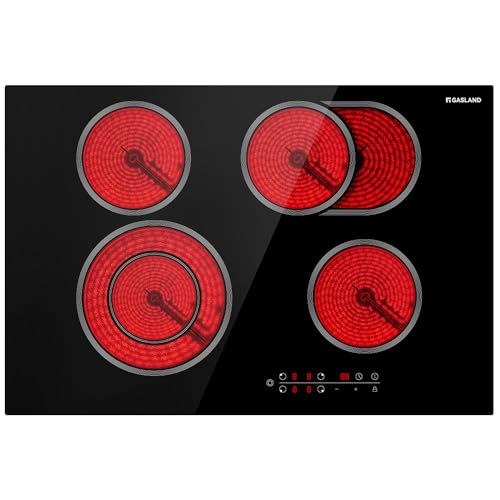 GASLAND 2 Burner Electric Cooktop 12 Inch, Ceramic Cooktop CH30BF 240V, Built-in Electric Radiant Cooktop with 9 Power Levels,Child Safety Lock,Timer, Sensor Touch