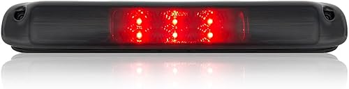 Miniatura 4 de RECON - Compatible con los modelos GMC Sierra y Chevy Silverado 1500/2500/3500 1999-2006, kit de 3ª luz de freno ahumada, luces LED rojas y blancas