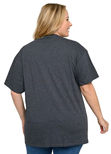 Disney Womens T-Shirt Plus Size Pluto Print (Charcoal, 2X) #TOP1