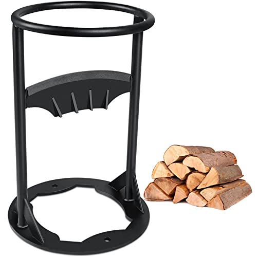 Divisor de leña Splitter De Troncos Manuales Cortadoras de Troncos Divisor de troncos Partidor para Encender Leña Quick Herramienta de Corte Manual Partidor de Leña de Metal Negro Cover