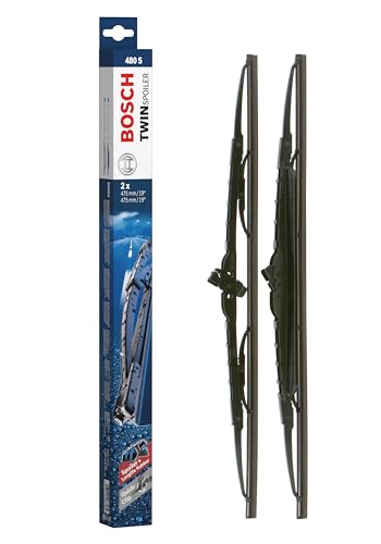 Escobilla limpiaparabrisas Bosch Twin Spoiler 480S, Longitud: 475mm/475mm – 1 juego para el parabrisas (frontal)