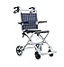 Produktbild KOSHSH Deluxe Leichtgewicht Rollstühle, Klappgriff Aluminium-Legierung Selbstverweise Mobile Hilfe-Portable Portable Transit Travel Chair für Erwachsene im Freien